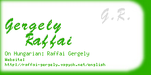gergely raffai business card